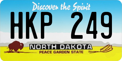 ND license plate HKP249