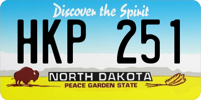 ND license plate HKP251