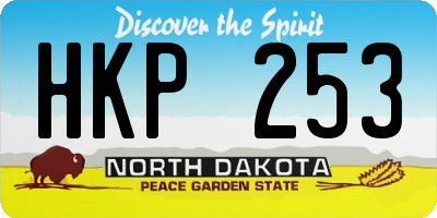 ND license plate HKP253