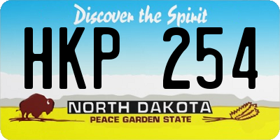 ND license plate HKP254