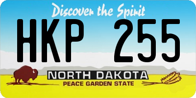 ND license plate HKP255