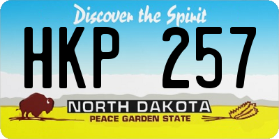 ND license plate HKP257