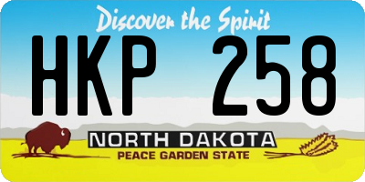 ND license plate HKP258