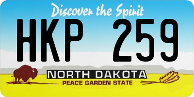 ND license plate HKP259