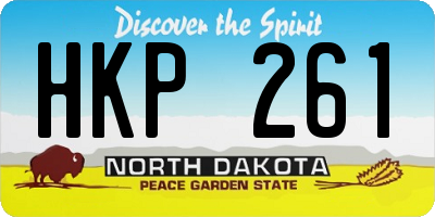 ND license plate HKP261