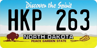 ND license plate HKP263
