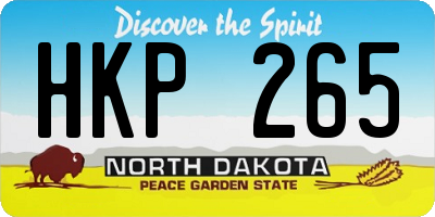 ND license plate HKP265