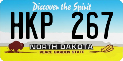ND license plate HKP267