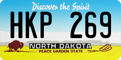 ND license plate HKP269