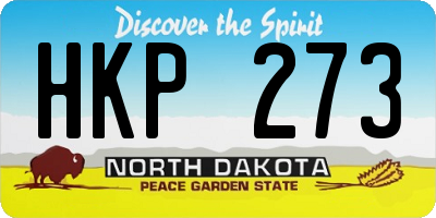 ND license plate HKP273