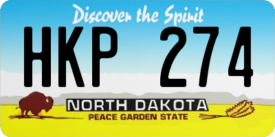 ND license plate HKP274