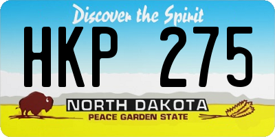 ND license plate HKP275