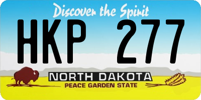 ND license plate HKP277