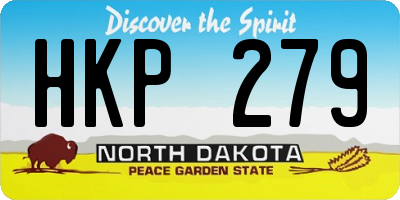 ND license plate HKP279
