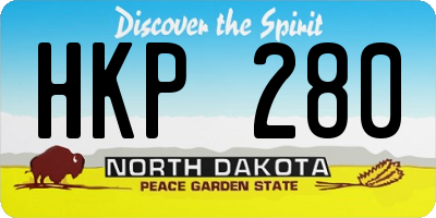 ND license plate HKP280