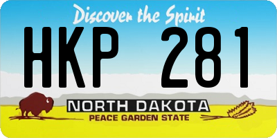 ND license plate HKP281