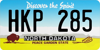 ND license plate HKP285