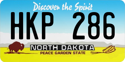 ND license plate HKP286