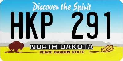 ND license plate HKP291