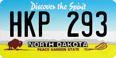 ND license plate HKP293