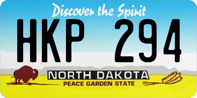 ND license plate HKP294