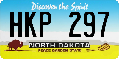 ND license plate HKP297