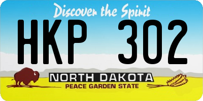 ND license plate HKP302