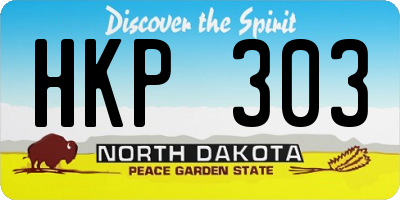 ND license plate HKP303