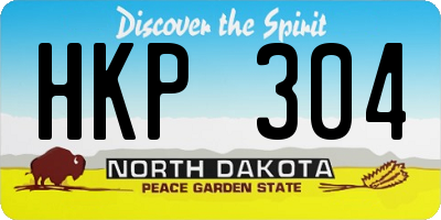 ND license plate HKP304