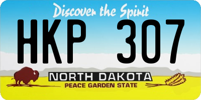 ND license plate HKP307