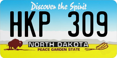 ND license plate HKP309