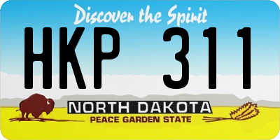 ND license plate HKP311