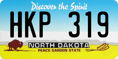 ND license plate HKP319
