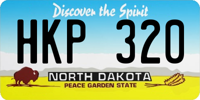 ND license plate HKP320