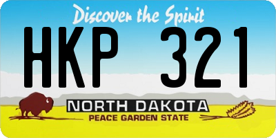 ND license plate HKP321