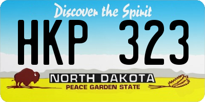 ND license plate HKP323