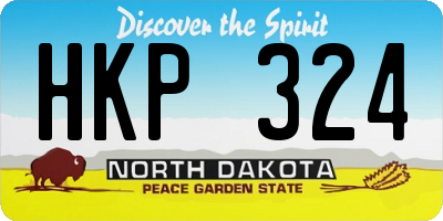 ND license plate HKP324