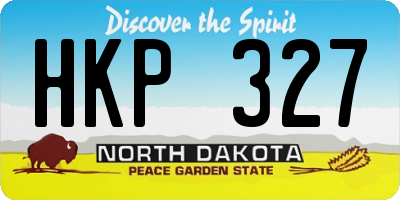 ND license plate HKP327