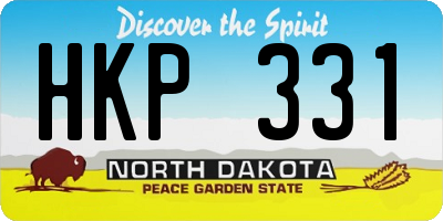 ND license plate HKP331