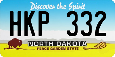 ND license plate HKP332