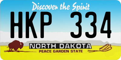 ND license plate HKP334