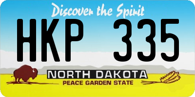 ND license plate HKP335