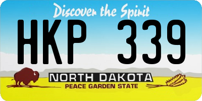 ND license plate HKP339