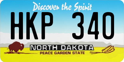 ND license plate HKP340