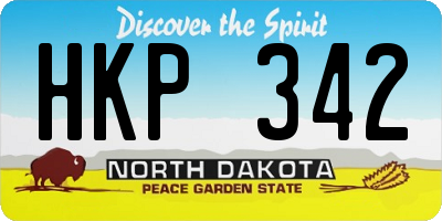 ND license plate HKP342