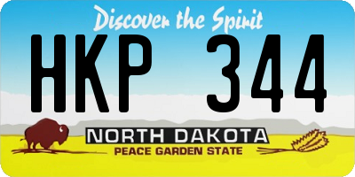 ND license plate HKP344