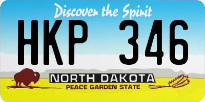 ND license plate HKP346