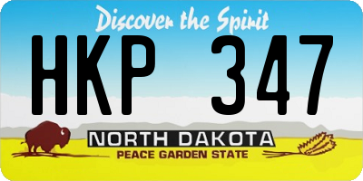 ND license plate HKP347