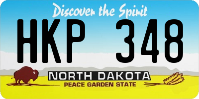 ND license plate HKP348