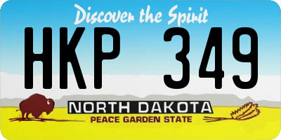 ND license plate HKP349